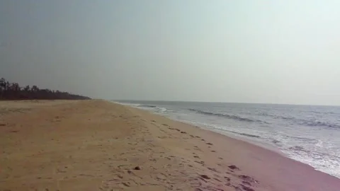 Lonely sandy beach 動画素材 154548109