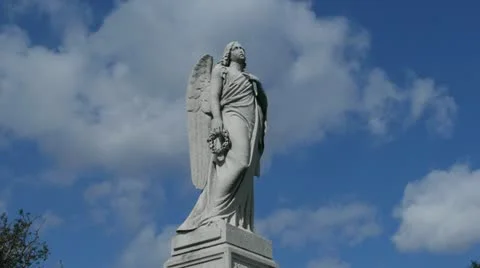 Lonely Statue.mp4 Stock Footage 12322050