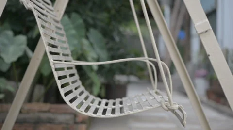 Lonely swing at garden Stock Footage 30462795