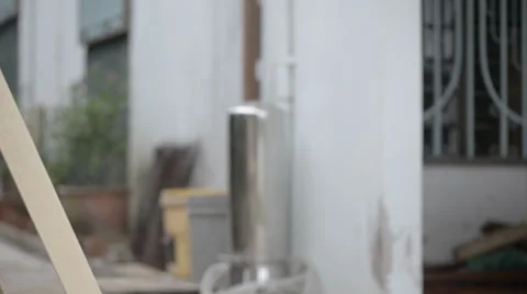 Lonely swing at garden Stock Footage 30462800