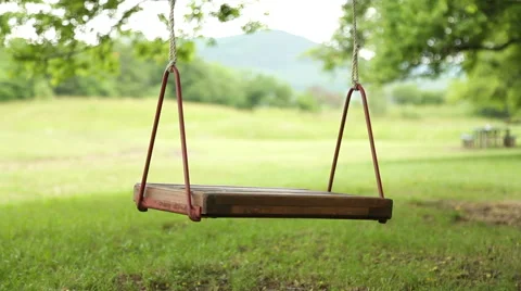 Lonely Swing Swaying Stock Footage 52268466