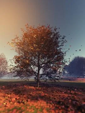 A lonely tree Stock Illustration