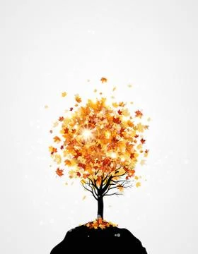 Lonely tree Stock Illustration