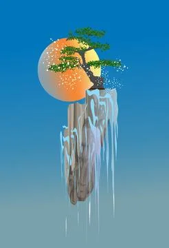 Lonely tree, Stock Illustration