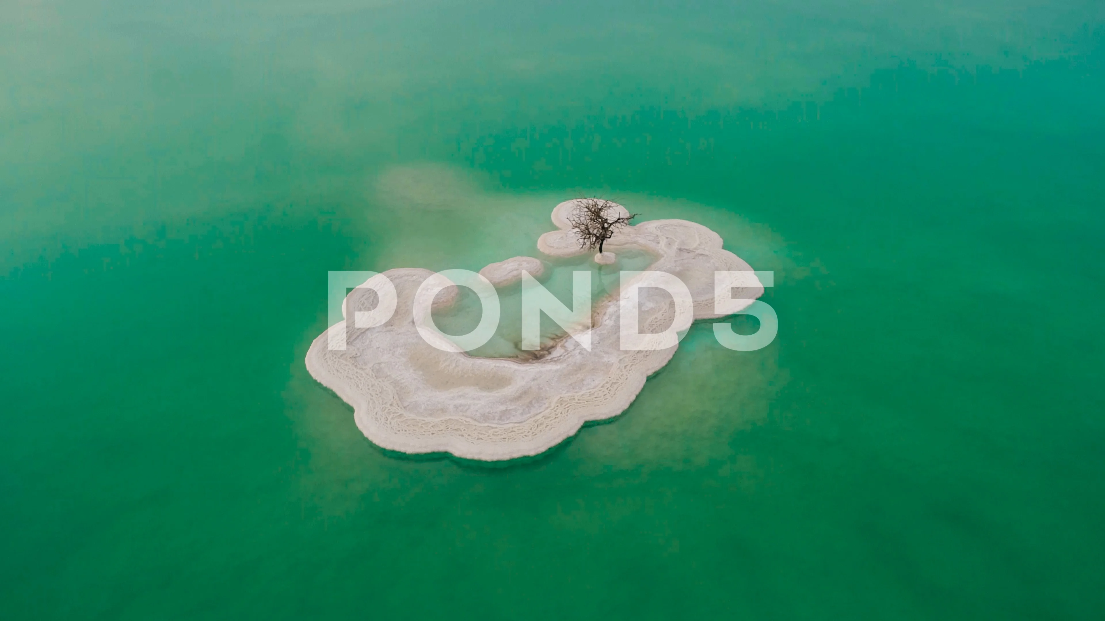 How to get a picture of a salt island in the Dead Sea