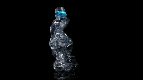 Lonely used plastic bottle. Stock Footage 252538683