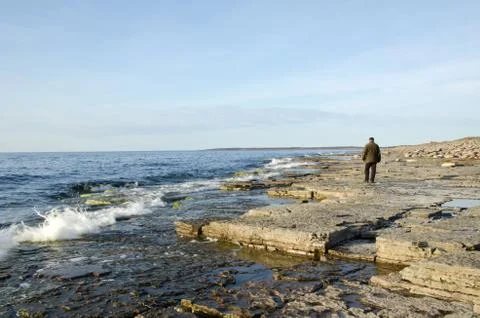Lonely walk Stock Photos
