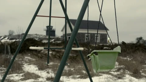 A Lonely wing in the wind Video stock 94684312