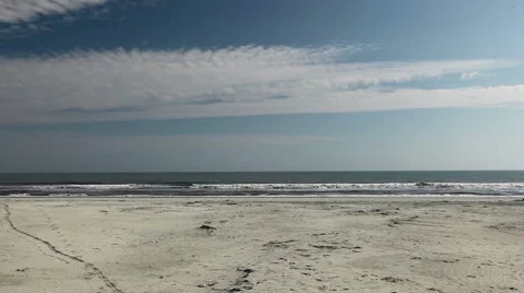 Lonely Winter Beach Stock Footage 54759892