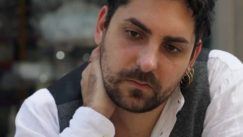 lonely young man sitting at the bar Stock Video Pond5