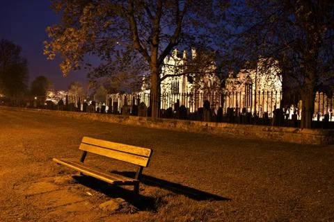 Lonesome bench Stock Photos