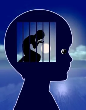Lonesome Child Stock Illustration