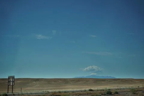 Lonesome panel in landscape Foto stock