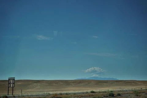 Lonesome panel in landscape Foto stock