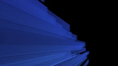 Long 3d rectangle shapes motion 4k backgrounds with alpha Stock Footage 119005229