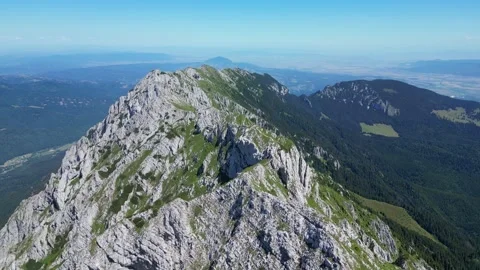 Long 4K drone flight over mountain peaks – cinematic aerial panorama Stock Footage 343818480