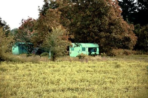 Long abandoned trailer Stock Photos