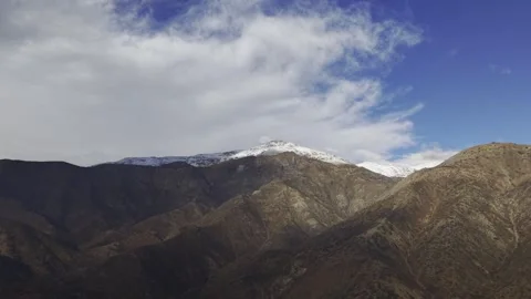 Long Aerial Drift Over San Carlos de Apoquindo Foothills Stock Footage 338009874