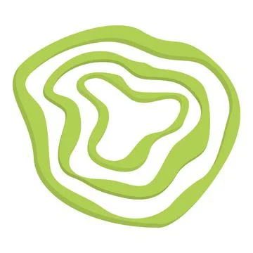 Long algae icon cartoon vector. Alga plant Stock-Illustration