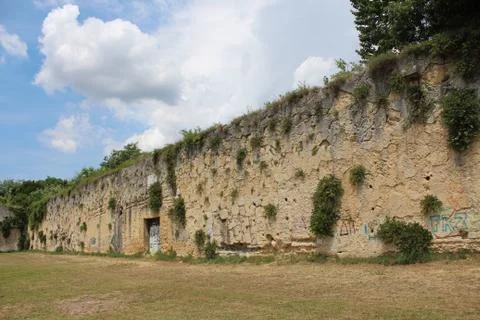 Long ancient wall Stock Photos