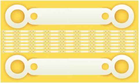 Long and small design of white article on abstract yellow background Stock Illustration