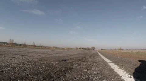 The Long and Well-Lit Road in Ukraine Stock Footage 59760751