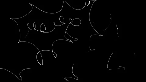 Long animation with a retro effect of scratches and damage on a black screen. Stock Footage 262969142