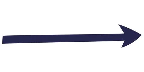 Long Arrow Vector Icon. Black Horizontal Pointer Stock Illustration