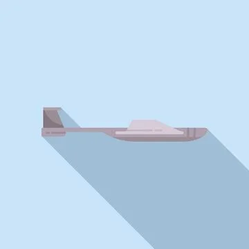 Long avia drone icon flat vector. Spy ai camera Stockillustratie