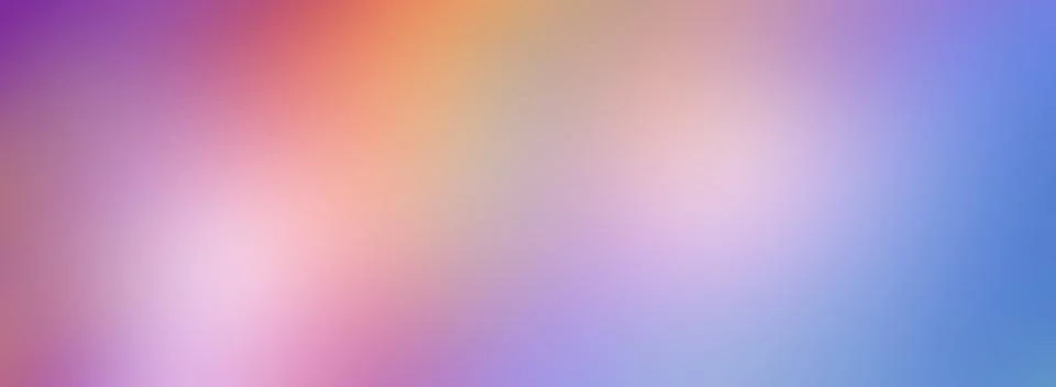 Long banner, gradient. Blurred soft lilac blue background with large blurre.. Illustrazione stock