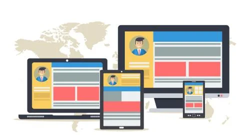 Long banner - Responsive Design Stock-Illustration