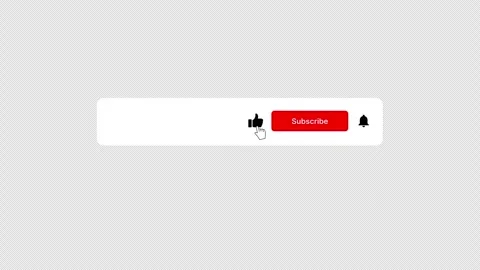 Long Banner Style Red Subscribe Button Lower Third Animation Stock Footage 340874143