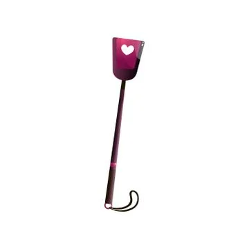 Long bar with slap or blade on end for beating isolated on white background. Stock Illustration