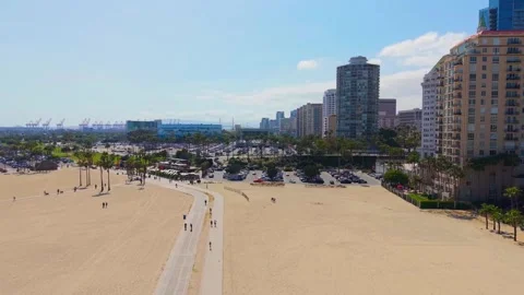 Long Beach Beachwalk Approach Stock Footage 341774208