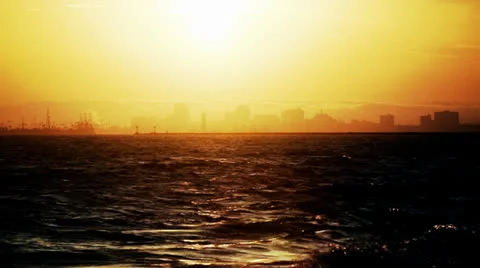 Long Beach Cityscape Time Lapse Stock Footage 25333426