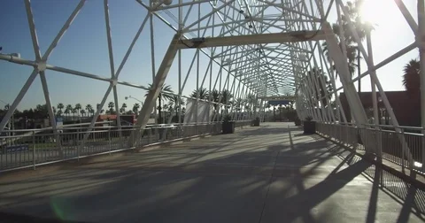 Long Beach - Crossing The Bridge At The Pike Stock Footage 84716945