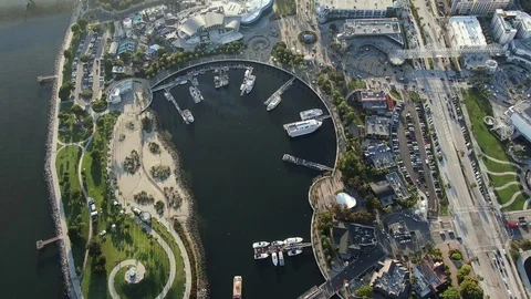 Long Beach Drone Aero Harbor Stock Footage 111158019