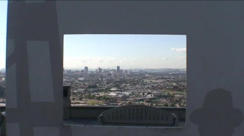 Long Beach framed Stock Footage 856793