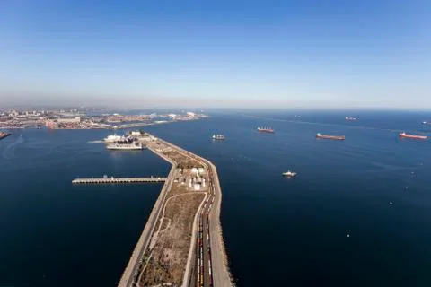 Long Beach Harbor Long Pier Stock Photos