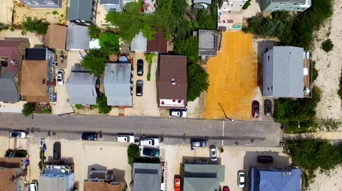 Long Beach Island Drone 2016 - Topdown from Land to Sea Video stock 67109938