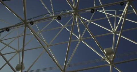 Long Beach - Looking Up At The Bridge At The Pike While Tracking Stock Footage 84715188