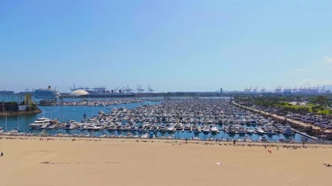 Long Beach Marina Panorama Stock Footage 341774223