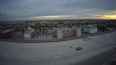 Long Beach NY Oceanfront Stock Footage 97746498