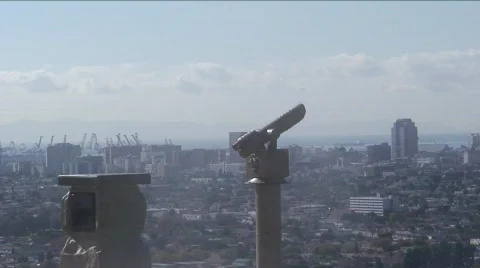 Long Beach observation point Stock Footage 856863