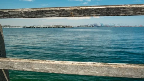 Long Beach Ocean Docks, Los angeles california, Time-lapse 4k 스톡 동영상 129344438