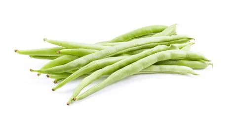 Long beans isolated on white background.full depth of field Stock Photos