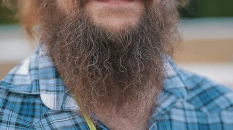 Long beard and mustache man Stock Footage 67357474
