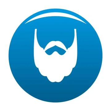 Long beard icon blue vector Illustrazione stock