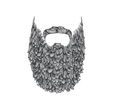 Long beard Stock Illustration