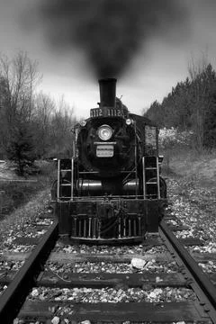 Long Black Train Foto stock
